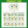 St. Patrick's Day green clover face tattoo set with 9 designs measuring 16x11cm - Irish Face Stickers Set (BF019-027)