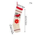 Calza di Natale lavorata a maglia beige con uccello cardinale rosso e decorazione - M1-39 Stile Uccello Cardinale e Fiori