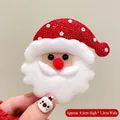 Broche Père Noël en feutre pour Noël avec pois blancs et nez rouge, hauteur de 8,5 cm - Broche Père Noël Bonnet à Pois