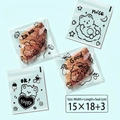 Cute cartoon transparent self-sealing bakery bag with bear print 15x18cm plus 3cm - 4-in-1 Little Pets