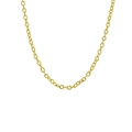 Polished 18K gold-plated delicate oval link chain necklace for DIY jewelry making - O-chain 45+5