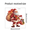 Detalle de dimensiones para pegatina de pared de Papá Noel 28x28cm en material de PVC - Papá Noel de Dibujos Animados / 28*28cm