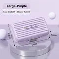 Purple large weekly pill organizer with 7-day numbered sliders and food-grade silicone seal - Large / Purple