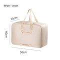 Große beige Bettdecke Aufbewahrungstasche mit Griffen und 58x30x40cm Maßen - Einlagig - Cremefarben - Groß