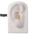 White silicone ear model for jewelry display, specifically designed for the right ear - White Right Ear
