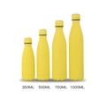 Borracce termiche in acciaio giallo opaco da 350ml, 500ml, 750ml e 1000ml - Giallo Limone (Spray completo)