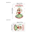 Adesivo murale natalizio retrò con scritta Merry and Bright, decorazione in PVC da 35x43cm - Ragazza retrò di Natale / 30*45cm/1 Pezzo