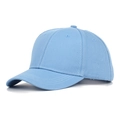 Classic sky blue cotton ponytail baseball cap with a simple six-panel plain design - One Size / Sky Blue