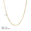 Gouden titanium stalen box ketting van 0,15 cm breed en een verstelbare lengte - Schakelketting Stijl (YYN023056)