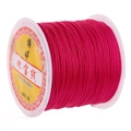 Rose red 72 jade cord spool for jewelry weaving and durable necklace rope making - Deep Rose Red