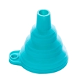 Imbuto pieghevole in silicone blu per cucina con design salvaspazio e foro gancio - Blu