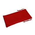 Custodia morbida in microfibra rossa per occhiali con doppia chiusura a coulisse - 18*9CM / Rosso
