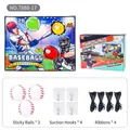 Jeu de lancer de baseball comprenant cible en tissu, boîte, trois balles et crochets - Tapis de Jeu de Baseball 120*90