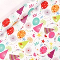 Rouleau de papier cadeau d'anniversaire avec texte Happy Birthday et ballons - Fête d'Anniversaire Blanche