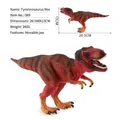 Modello di dinosauro T-Rex solido rosso-marrone con mascella mobile, 26.5x8x13cm - T-Rex Marrone Rossastro / 340g/26.5x8x13cm