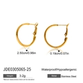 Goldene Titanstahl-Creolen mit 25mm Durchmesser und hypoallergenem Material - 25mm / Gold