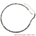 Collana catena serpente 5mm in acciaio inossidabile maculato con chiusura a moschettone - Collana Leopardata da 5mm Color Acciaio (VL589)