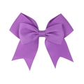 Detail of purple grosgrain ribbon hair bow with double-layered swallowtail design - Purple (5)