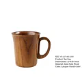 Tazza da tè artigianale in legno di giuggiolo con manico, finitura laccata, 12x8.8x10cm - Tazza Da Tè Da 250 Ml