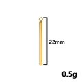 Detailed macro view of 22mm gold cylindrical pendant showing size and 0.5g weight metrics - Gold (22mm)
