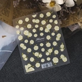 Stickers nail art 5D roses jaunes avec support adhésif fin pour manucure florale - Style Rose Jaune (TS-2241)