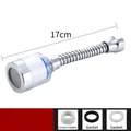 17cm flexible stainless steel faucet aerator extension with transparent water filter nozzle - Extended Flexible Hose Faucet Extender