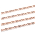DIY rose gold jewelry chain with fine metal links for necklaces and bracelets - Rose Gold
