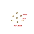 0.5x3mm 18K gold plated stainless steel open jump rings for DIY jewelry making - 0.5*3mm / Gold