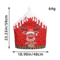 Christmas reindeer chair cover with Warm Wishes sign and festive red non-woven fabric - Deer