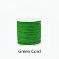 Detailed view of 0.8mm emerald green cord for handmade jewelry on a white plastic spool - Color 233 Green