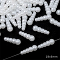 Weiße ABS-Perlen in Pagodenform für DIY-Schmuckherstellung in der Größe 18x6mm - Stil 76 Kürbis-Stil 18x6mm Weiß 70 Stk./Packung