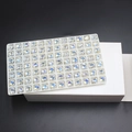 Oval 6x8mm clear faceted nail art rhinestones arranged on a professional white display tray - 7*9mm (42 Pcs) / Crystal Moonlight