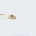Minimalist gold necklace with a sparkling rhinestone-pave letter P heart pendant - Style P