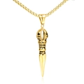 Gouden Vajra Phurpa hanger ketting van roestvrij staal op een witte achtergrond - Enkele Hanger - Goud