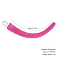 Plush hot pink animal tail accessory with mesh texture and elastic strap, length 32cm - 32cm Regular Tail / Rose Red