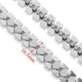 Zilveren roestvrijstalen hiphop schakelketting met een detailbreedte van 10,5 mm - Horlogeband Stijl (10.5mm) / Staalkleur