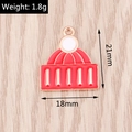 DIY red Santa hat pendant for Christmas jewelry making in alloy and enamel finish - Red Knit Hat (YD1329)