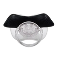 Funny baby pacifier with black mustache design made of safe transparent silicone - Black Handsome Mustache - Style A