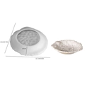 Silicone flower petal tray mold with textured mandala design and 12cm finished dish - Style 2 Leaf Tray