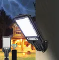 Solar outdoor street lamp 616-6 with LED panel, motion sensor and remote control set - 616-6 100SMD (With Remote)