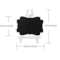 Mini tabletop chalkboard with white wooden easel stand for weddings and events - Large Tripod Style