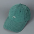 Lightweight dark green plaid baseball cap with Nice embroidery and classic curved brim - M (56-58cm) / Teal