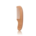 Natural beech wood massage hair comb for babies with smooth handle and wood grain finish - Beech Wood Flat Comb