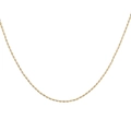 Elegante goldene Zylindergliederkette für Damen auf rein weißem Hintergrund präsentiert - Satellitenkette
