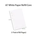 A7 6-gaats losbladige papier vulling voor notebook, 80 vellen hoogwaardig wit papier - A7 Navulling 80 Vel / Wit