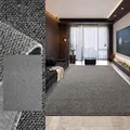 Gua Ya Silver faux sisal carpet with non-slip backing and thick woven texture for living room - Faux Sisal-Ancient Silver-Thickened Base