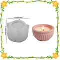 Translucent silicone mold for DIY flower embossed candle cups and plaster bowls - French Relief Bowl