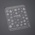 Pegatinas de uñas 5D de invierno con copos de nieve blancos y diseños de brillo plata - Estilo de Copo de Nieve y Estrella (TL-019)