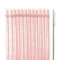 Set di 11 cannucce di plastica rosa glitterata riutilizzabili con spazzola per la pulizia - 12 Pezzi + 1 Spazzola (23cm) / Rosa