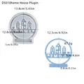 Silikonform Haus mit HOME Schriftzug und Sternen für DIY Harz Kerzenständer - D5010-Haus Plugin Form